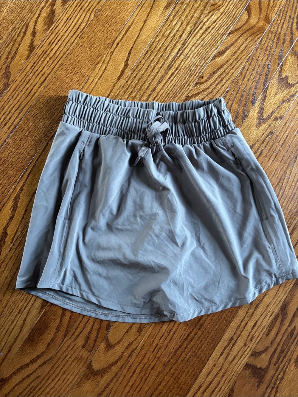 all in motion Gray Athletic Skort with Drawstring Waist